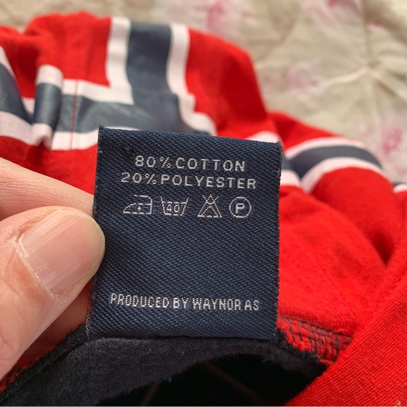 Waynor Norway Sweatshirt Unisex Embroidered Hoodie with Flag Motif - Picture 7 of 8